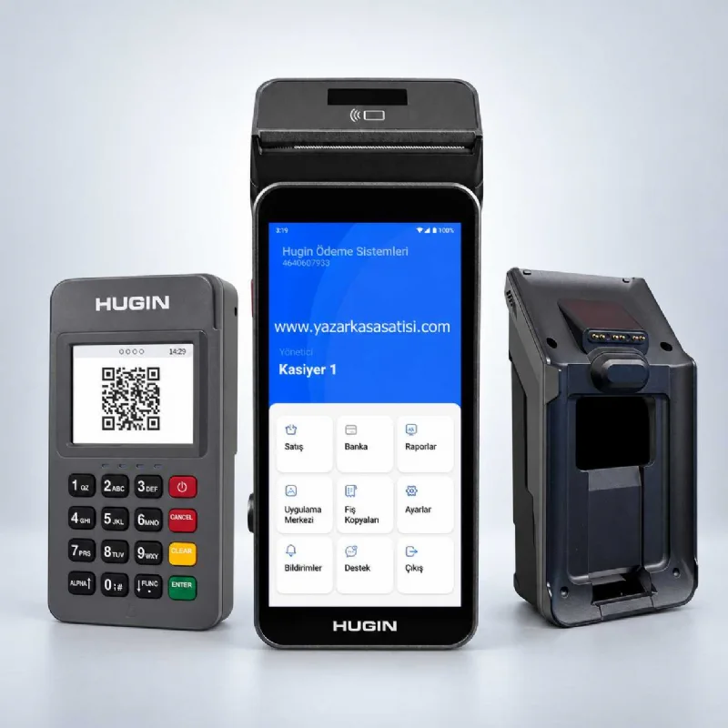 Hugin S1 Android Yazarkas Pos + Pinpad + Ethernet Dock